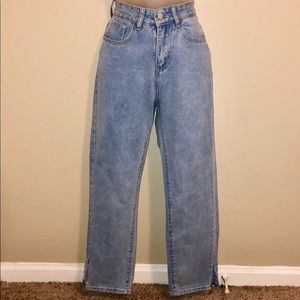 Back Lace Up High Waist Jeans